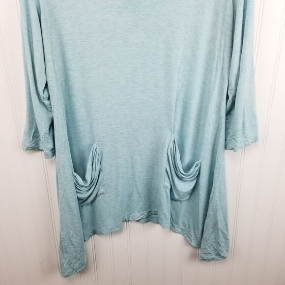 Lori Goldstein Heather Knit Top w/ Asymmetric Hem - Picture 4 of 6